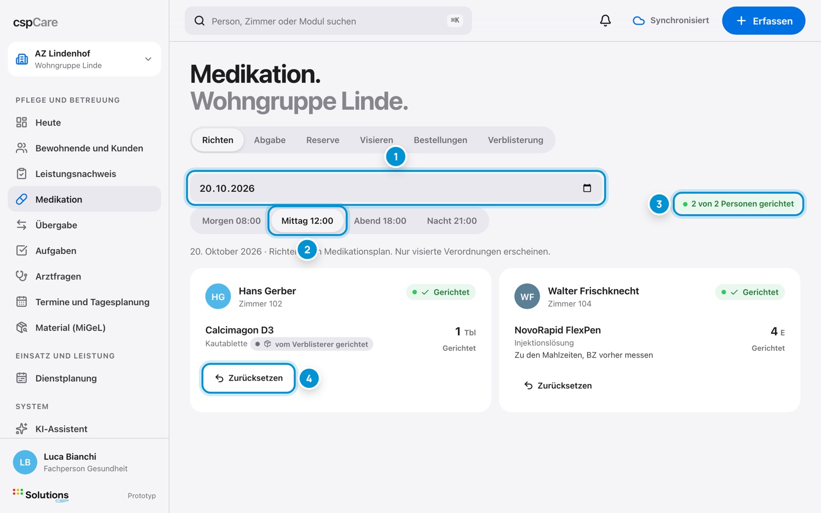 Richten. Sicher vorbereitet.