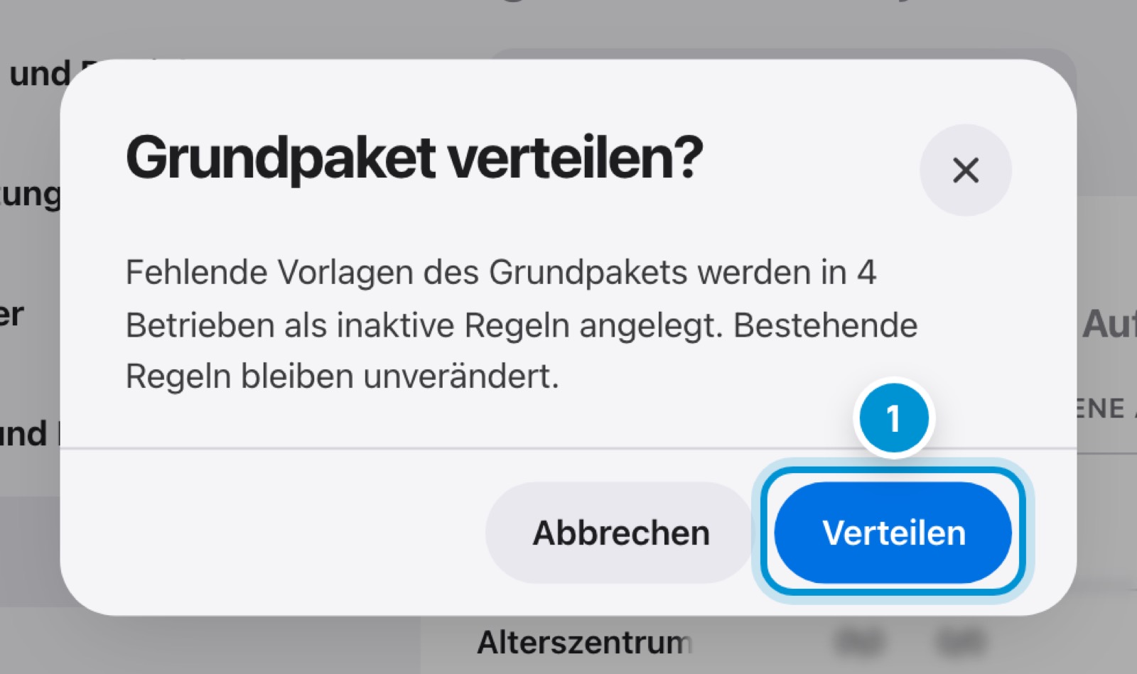 Regeln verteilen. Grundpaket für alle.