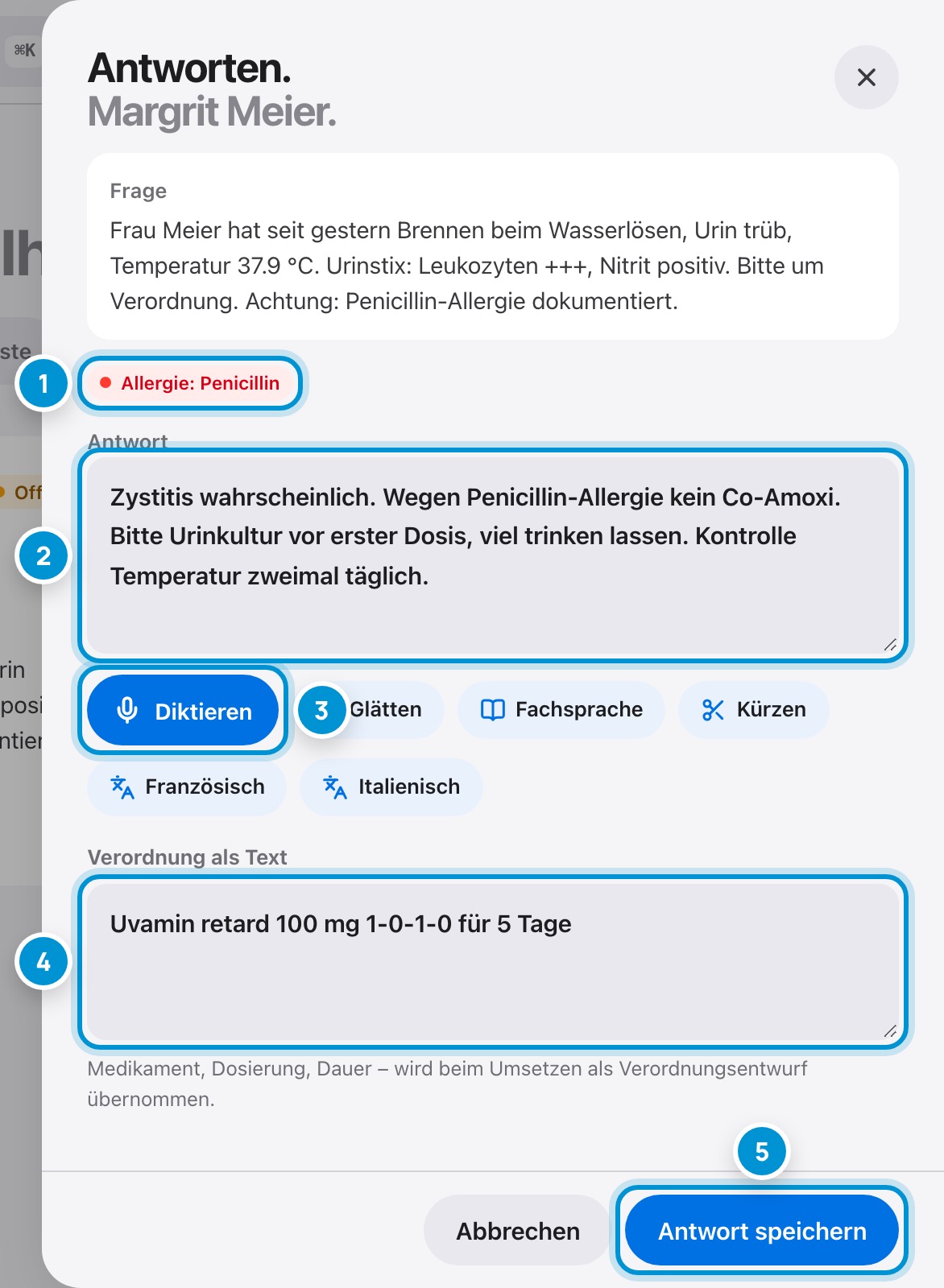 Antworten. Mit Verordnung als Text.