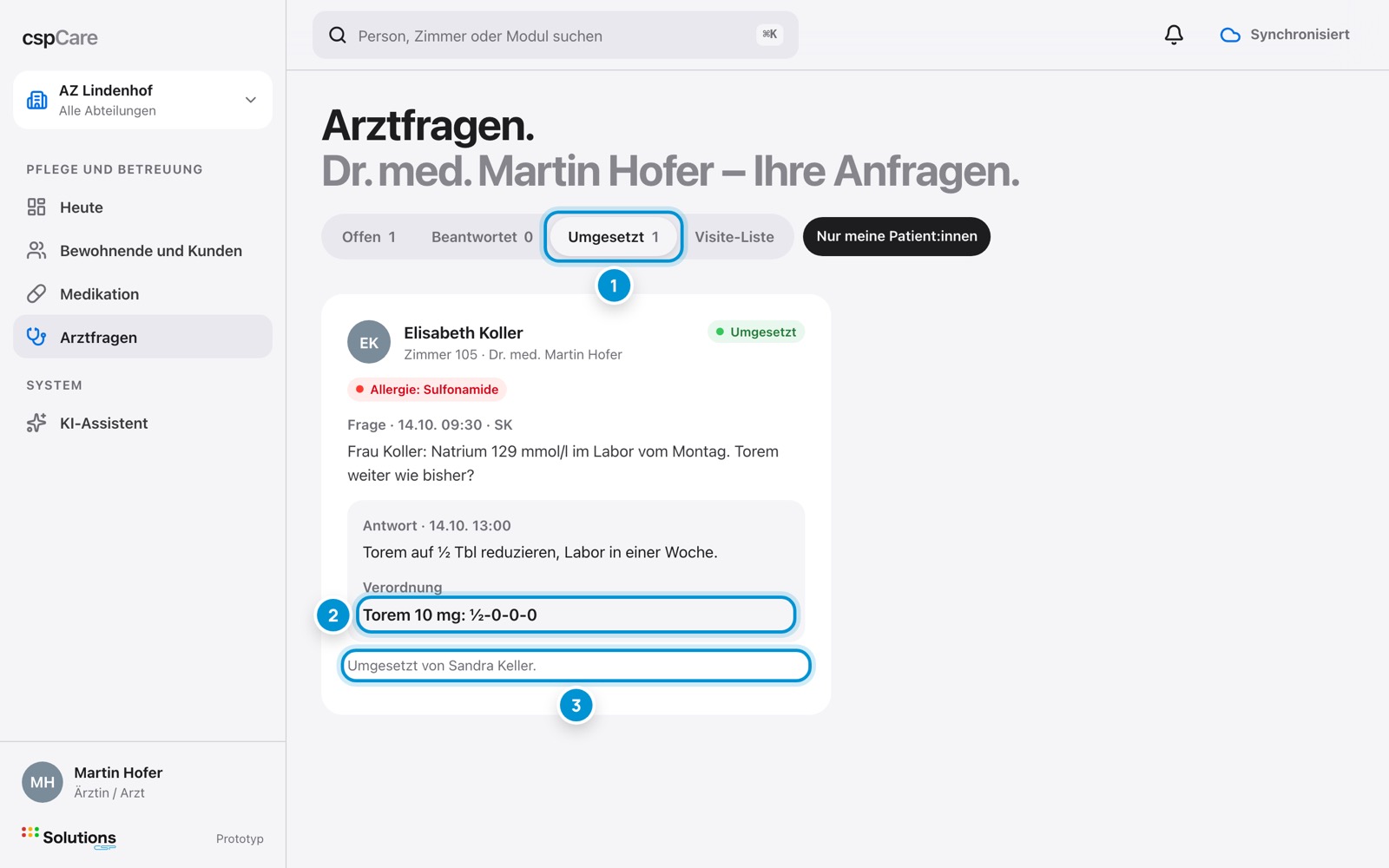 Umgesetzt. Nachvollziehbar dokumentiert.