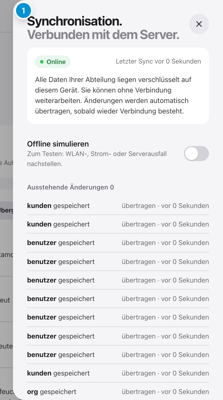 Offline arbeiten. Sicher, auch ohne Netz.