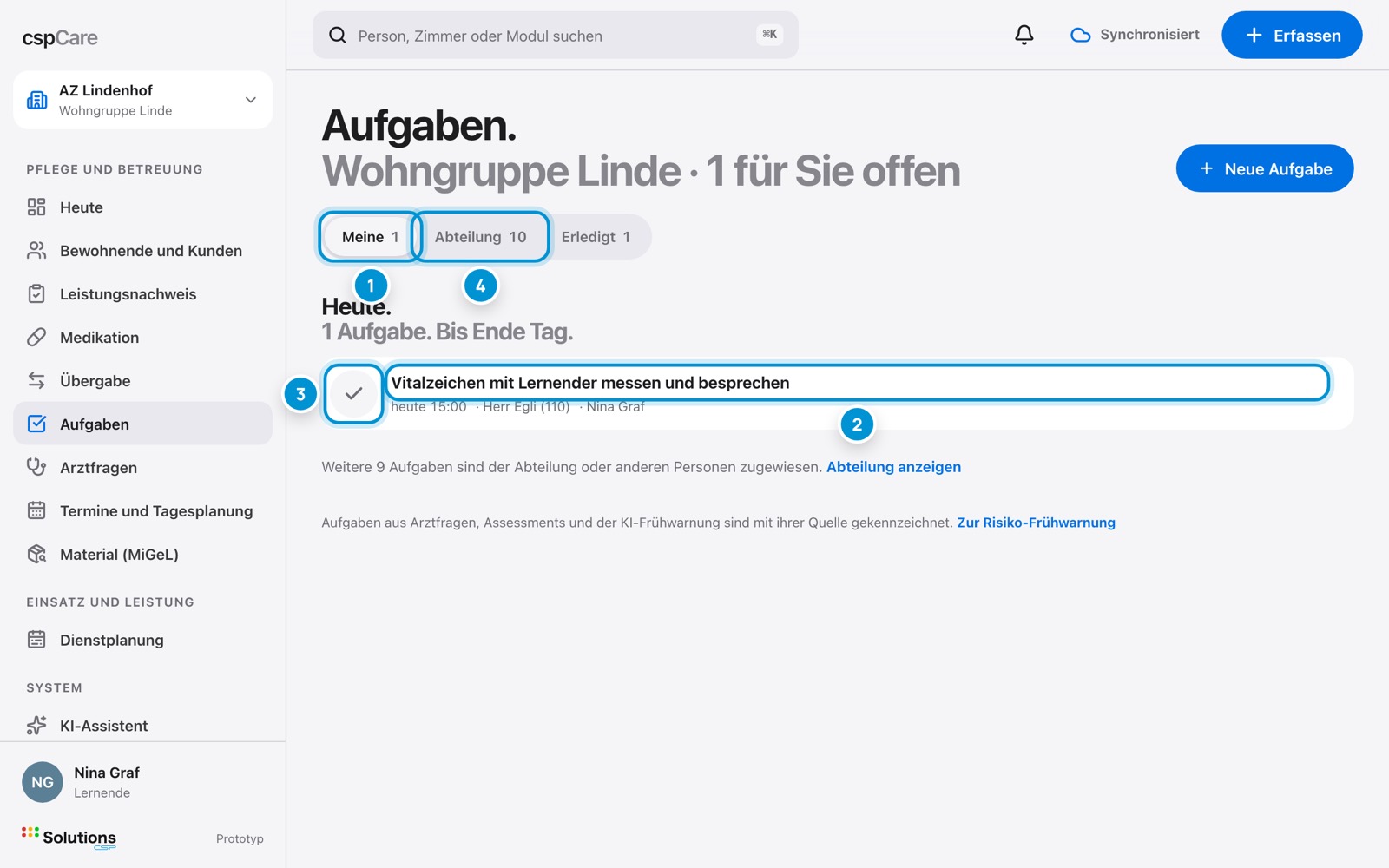 Ihre Aufgaben. Auch Lernaufgaben.