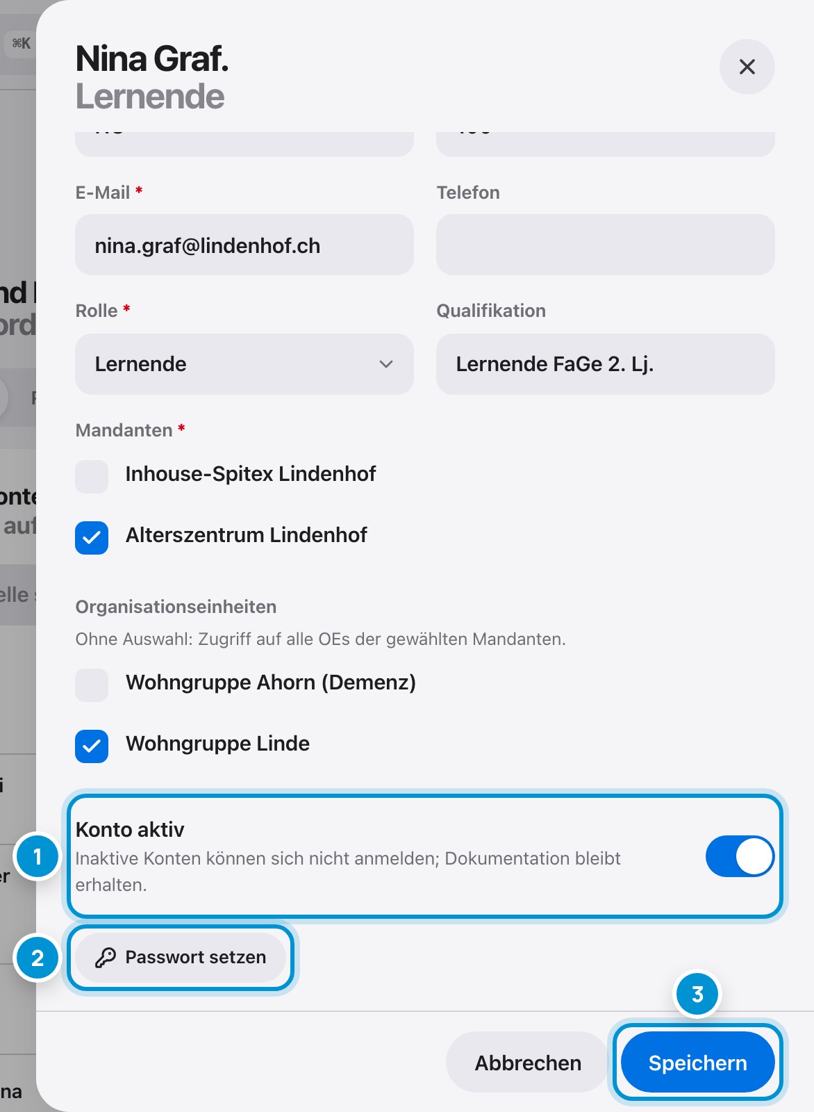 Konto ändern. Oder deaktivieren.