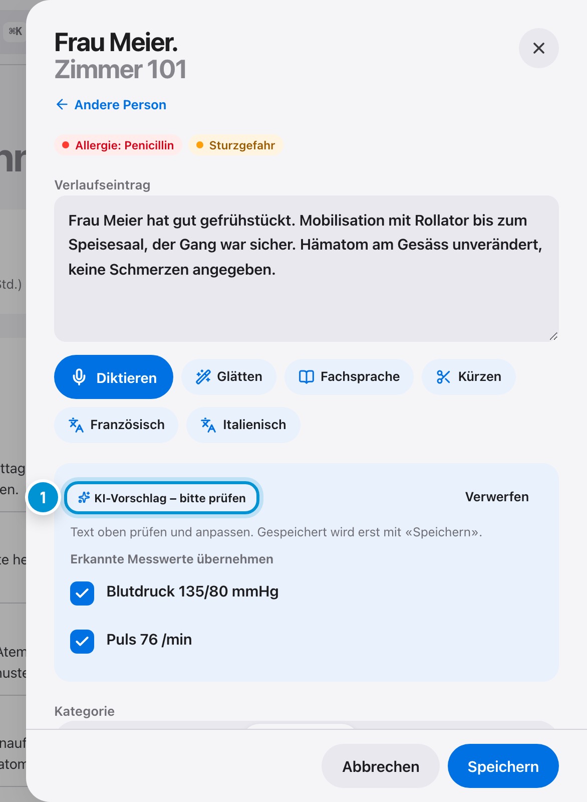 KI-Vorschlag prüfen. Sie entscheiden.