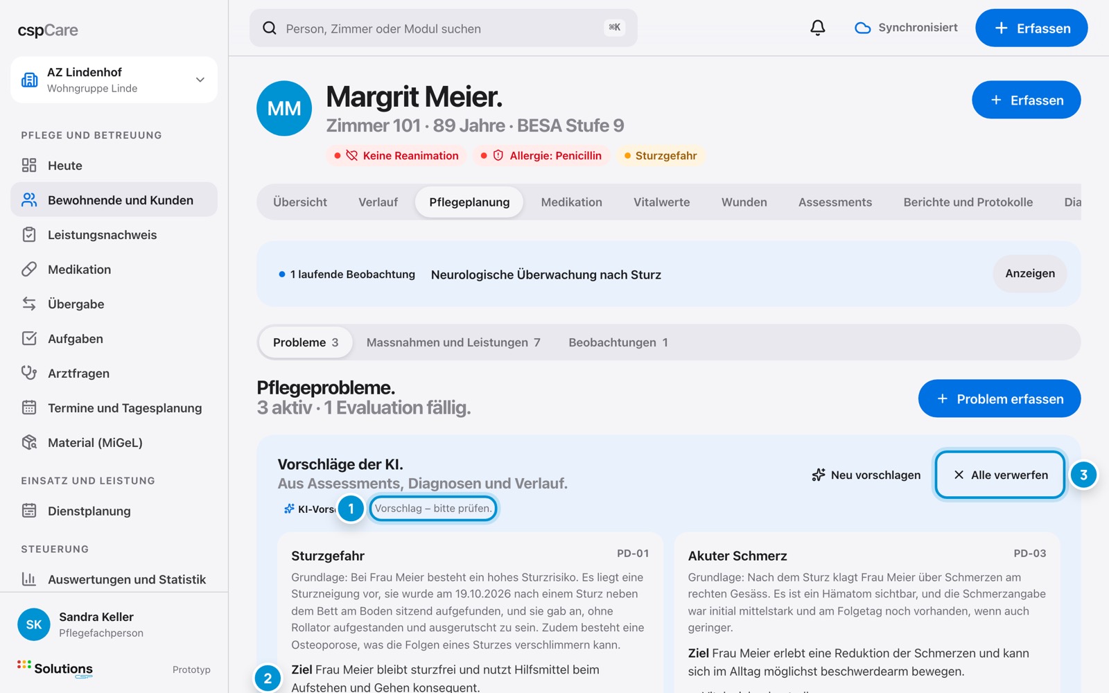 KI-Planungsvorschlag. Aus Assessments und Verlauf.